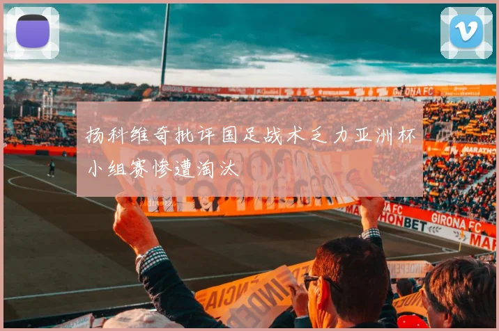 扬科维奇批评国足战术乏力亚洲杯小组赛惨遭淘汰